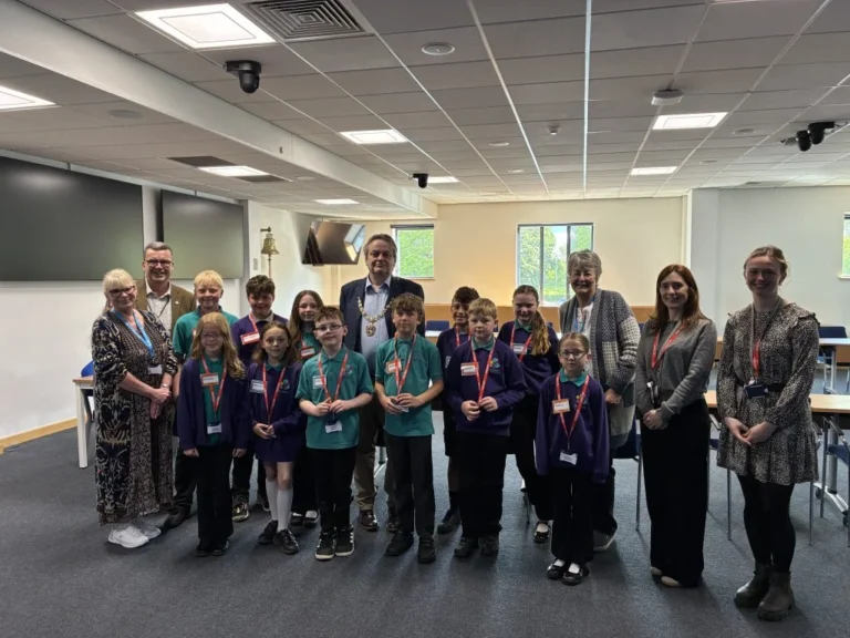 Oakmeadow pupils explore local democracy at Shrewsbury Guildhall