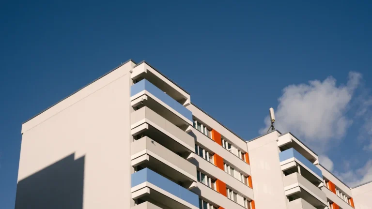 Modern renovated apartment building in Panevėžys representing state housing support