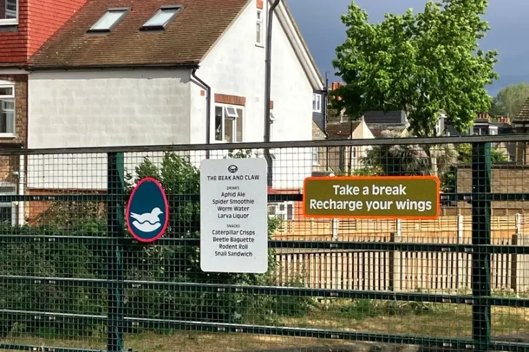 Walthamstow Wetlands walk gets playful bird signs